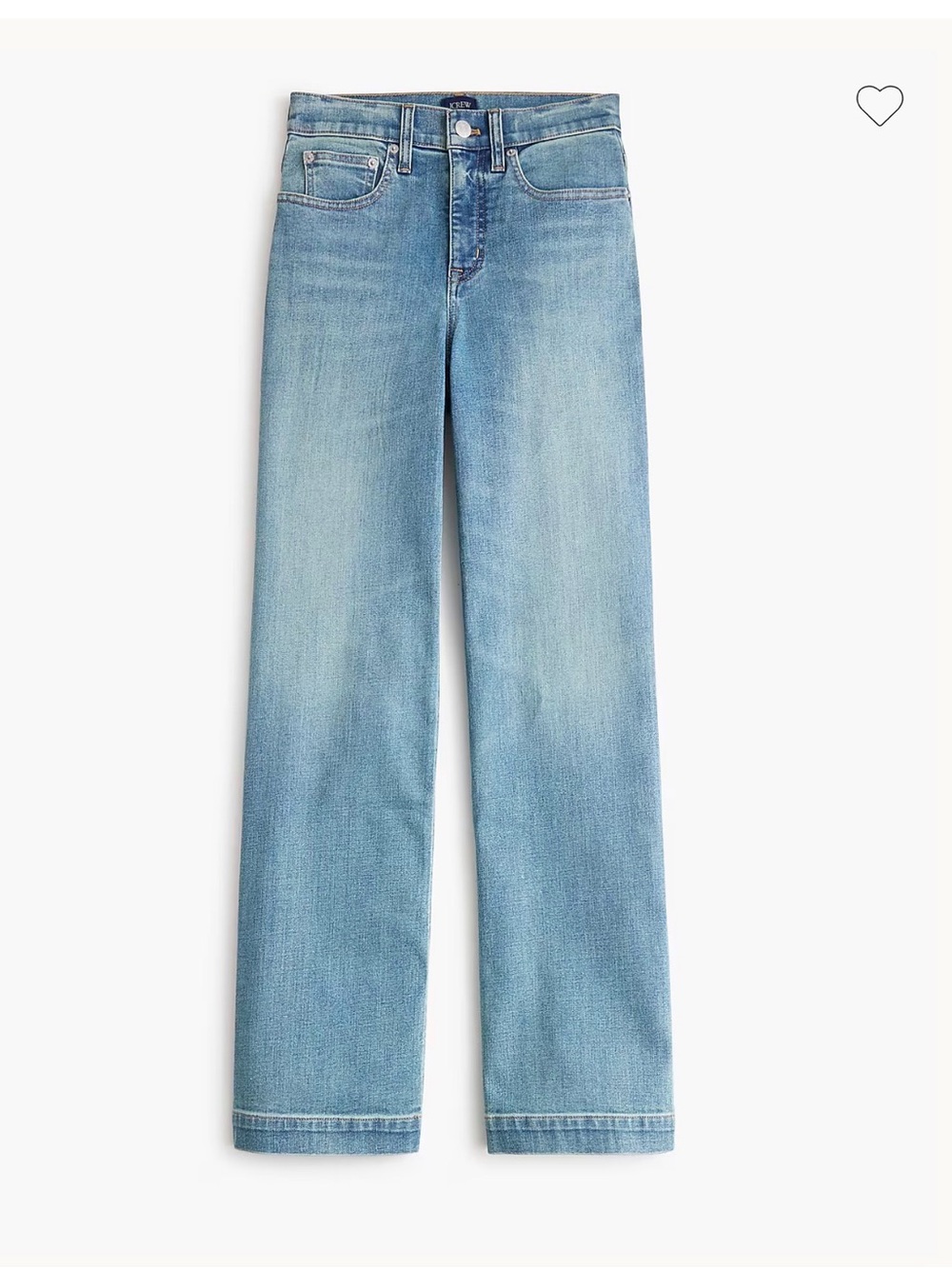 J. Crew Classic wide-leg jean in all-day stretch, medium light wash, 29